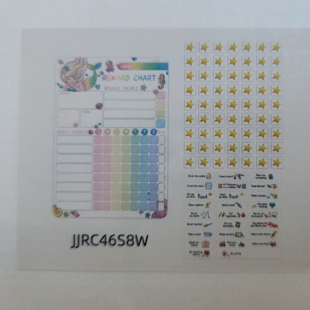 Chore Chart for Kids at Home, Unicorn Magnetic Reward Chart for Kids Behavior